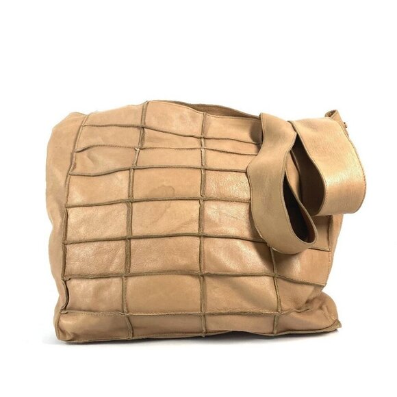 CHANEL vintage Chocolate bar Shoulder bag Tote Bag Shoulder Bag Leather Beige - Picture 1 of 15